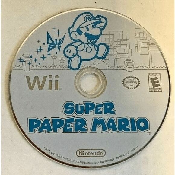 Super Paper Mario Nintendo Wii 2007 Video Game rpg puzzle platformer DISC ONLY - Picture 1 of 1